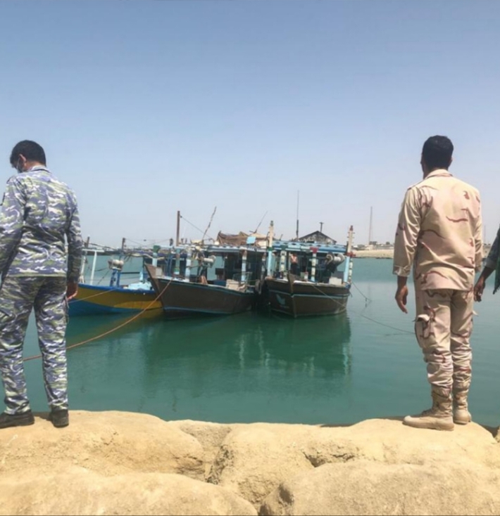 توقیف هشت فروند شناور غیر مجاز و  فعال در حوزه صید ترال غیر مجاز و صید غیرمجاز در هرمزگان