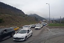 ترافیک در جاده‌های مازندران/ احتمال ریزش سنگ از کوه