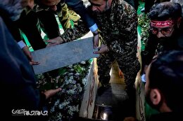 گزارش تصویری | تشییع و تدفین پیکر مطهر شهید گمنام در سازمان اتکا