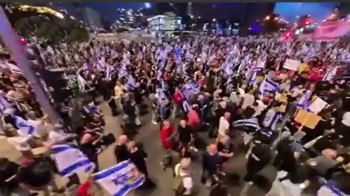 ببینید | هزاران معترض صهیونیست خواستار برکناری نتانیاهو شدند