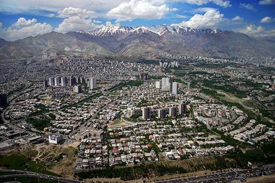 فرونشست زمین در ۴ بخش تهران