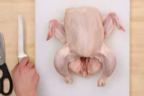 آموزش خرد کردن مرغ