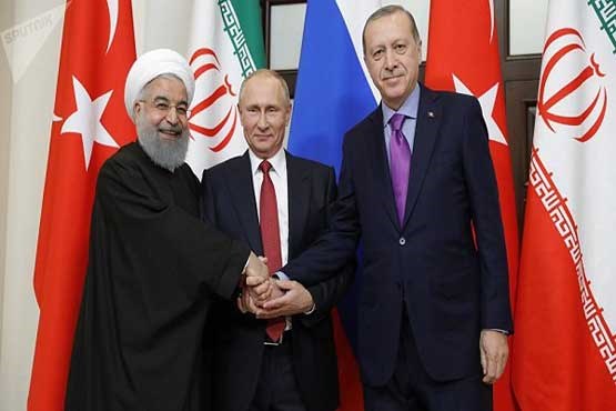دیدار پوتین با اردوغان و روحانی در ترکیه