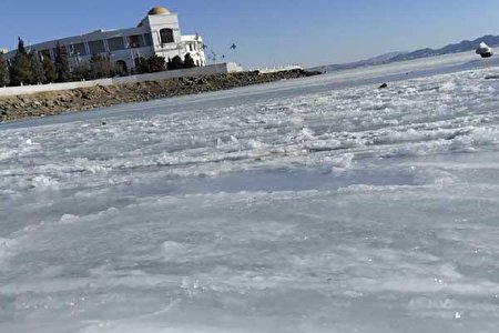 ببینید | دریای خزر یخ زد