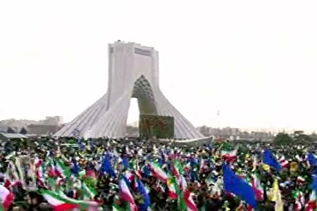 ببینید | میدان آزادی محل تجمع راهپیمایان تهرانی