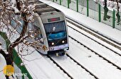 افزایش ساعت کاری قطار شهری و اتوبوسرانی به دلیل بارش برف